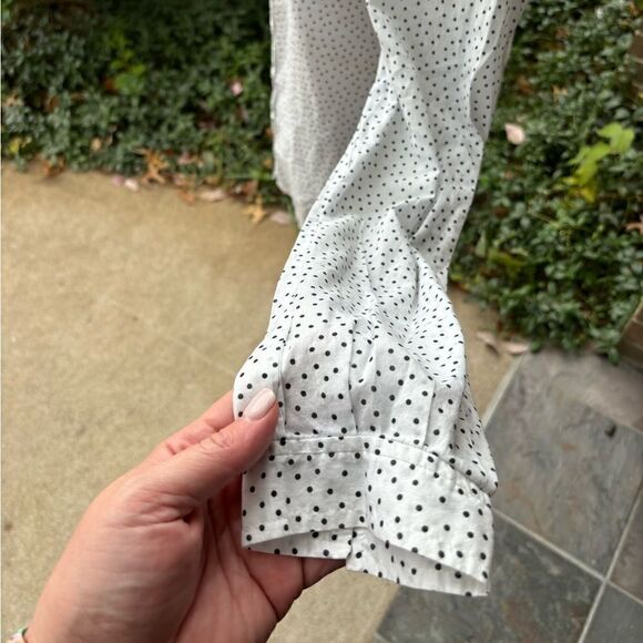 Loft Black and White Polka Dot Top size M - Picture 5 of 7